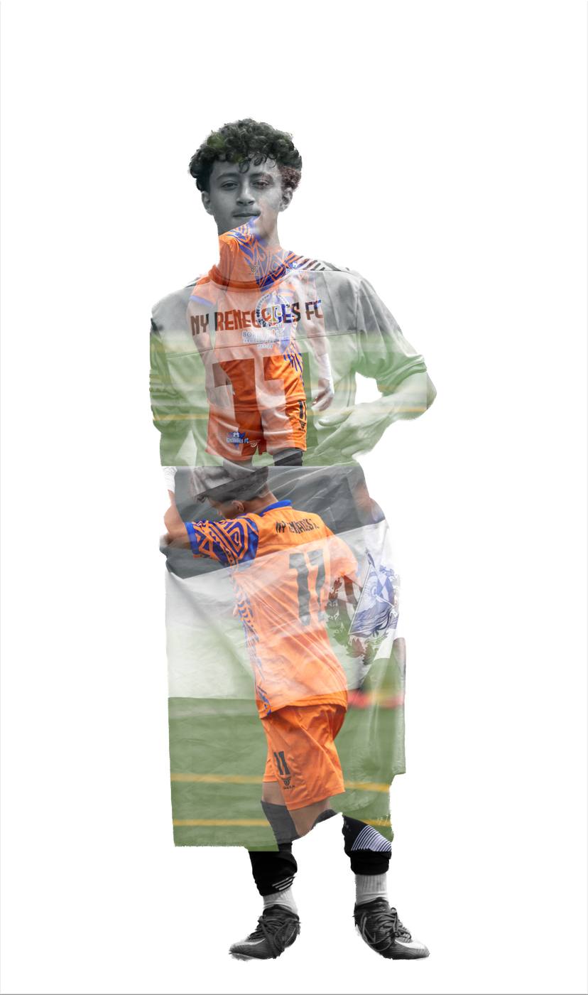 Double exposure portrait